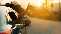 Waving arm from a moving car Waving arm from a moving car