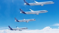 Airbus Family in flight. Copyright: Airbus Airbus Family in flight. Copyright: Airbus