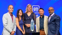 Left to right, Jeff Jones (Managing Director and Vice President of Global Automotive OEM Coatings, BASF Coatings), Sarah Kenny (Director Global Key Account Management, BASF Coatings); Uta Holzenkamp (President BASF Coatings); Patrick Zhao (Senior Vice President, Global Automotive OEM Coatings, BASF Coatings); and Sham Kunjur (Executive Director Purchasing, General Motors).
Photo: GM Left to right, Jeff Jones (Managing Director and Vice President of Global Automotive OEM Coatings, BASF Coatings), Sarah Kenny (Director Global Key Account Management, BASF Coatings); Uta Holzenkamp (President BASF Coatings); Patrick Zhao (Senior Vice President, Global Automotive OEM Coatings, BASF Coatings); and Sham Kunjur (Executive Director Purchasing, General Motors).
Photo: GM