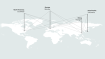 World map showing our global design centers World map showing our global design centers