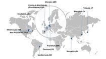Map showing R&D sites of BASF Coatings Map showing R&D sites of BASF Coatings