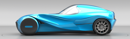 BASF AUVOT Sportif virtual car shape  in the color Blue Flame