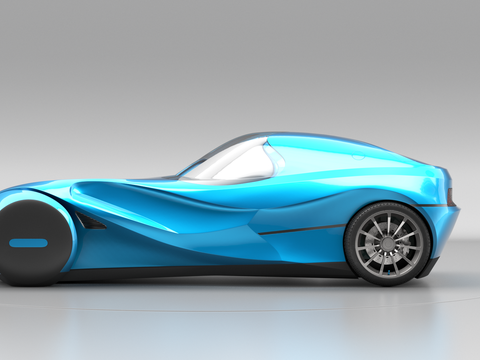 BASF AUVOT Sportif virtual car shape  in the color Blue Flame