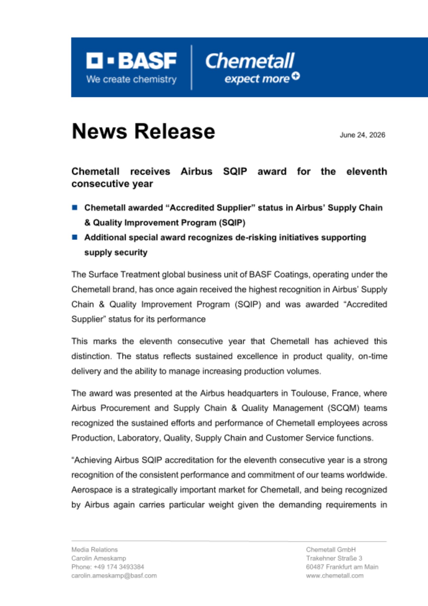 News Release